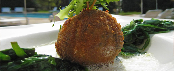 Bonbon d’escargots à l’écume d’ail doux