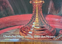 Vintage 80&rsquo;s German Reisling Wine Poster Laminated Prosit Deutscher Wein 34×24&Prime;