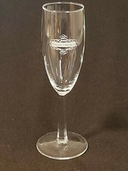 Domaine Ste Michelle 2000 – Champagne Glass / Flute: 7-3/4&Prime; Tall – White Artwork