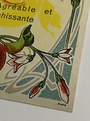 Vintage 1920s French Orangeade Label, « Agreable et Refrachissante », Litho Paris