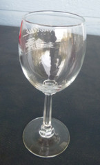 vintage Mill Creek Vineyard wine glass Winery Dry creek Valley California 6 1/2&Prime;