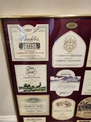 VINTAGE Wines of the Napa Valley Wine Label Series One Collector Framed Poster