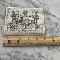 1959 Chateau Lagrange Saint Julien Medoc VTG Wine Label Grand Cru