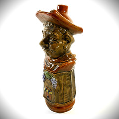 VTG Casa Vinicolo Bardi Ubaldo Monk 1761 Red Wine Decanter Ceramic Italy 1961 EC