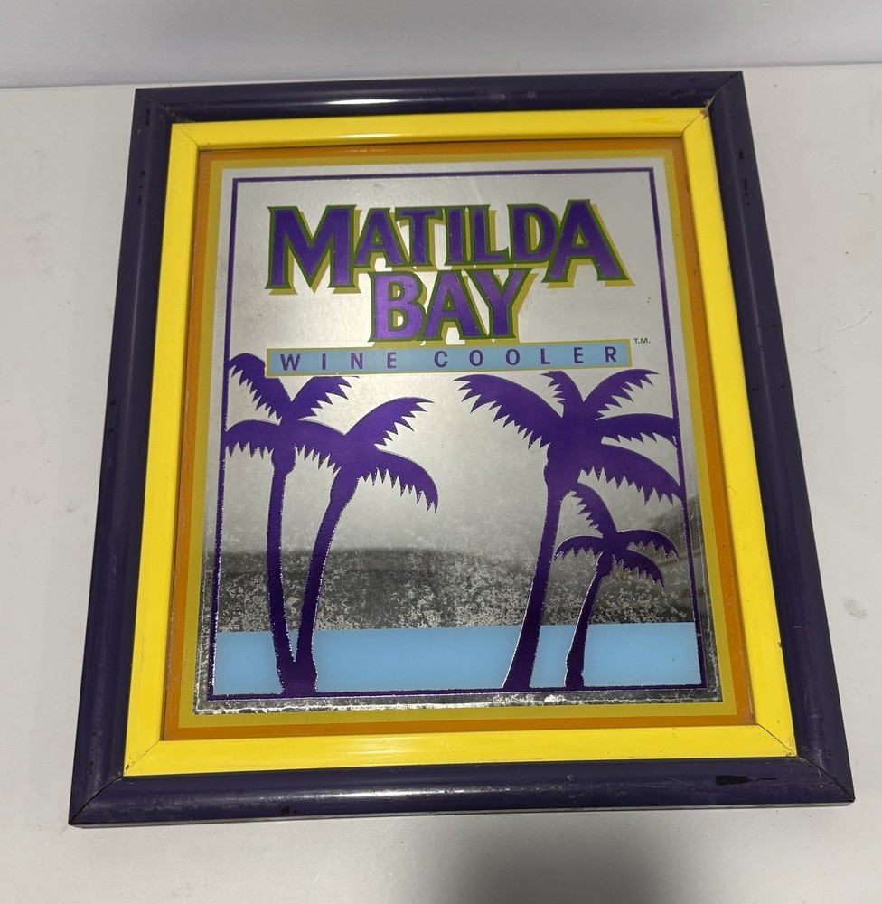 Matilda Bay Wine Cooler Sign Mirror 16 x 19 Framed Advertising