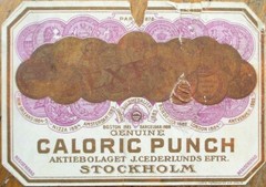 Stockholm, Sweden 1890s Liquor Label: Caloric Punch – Aktiebolaget J. Cederlunds