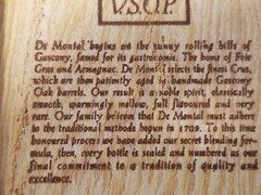 De Montal Armagnac Small Wooden Box & Bottle – Box is 4-14&Prime; x 2-1/2&Prime; x 2-1/2&Prime;