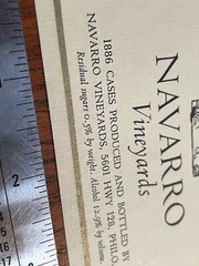 Old & Rare 1982 Navarro Wine Label Mendocino County Perfect Condition