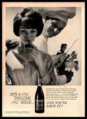 1962 Taylor New York State Burgundy Wine Hammondsport New York Vintage Print Ad