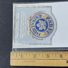 Vintage 1970s Pabst Extra Light UNUSED Paper Label Milwaukee WI Q2007