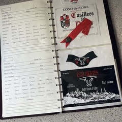 Vintage 1982 Wine Label Register
