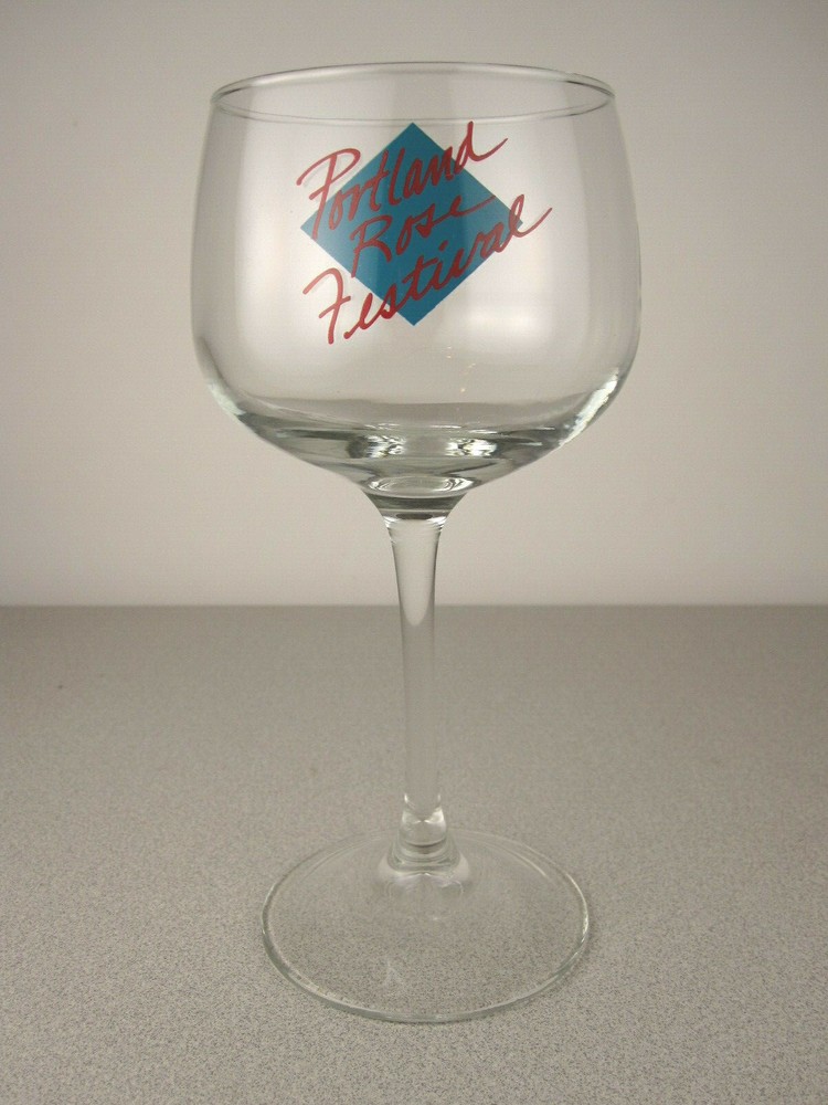 RaRe PORTLAND, OR ROSE FESTIVAL Wine Glass Vintage Parade Advertising EX Cond.!