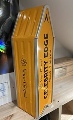 VEUVE CLICQUOT Champagne Celebrity Edge Cruise Orange Arrow Sign Metal Tin Box