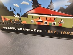 2007 Korbel California Champagne 1882 Metal Tin Advertising Sign Bar