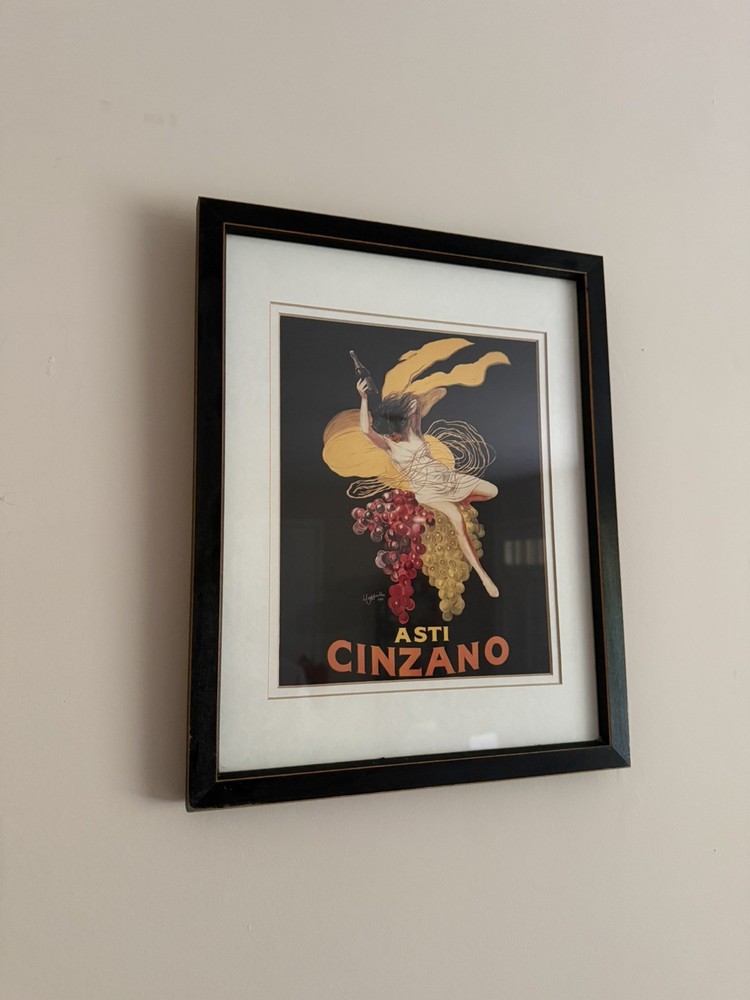 Asti Florio Cinzano Cappiello Giclee Print Framed Vintage Advertisement 11 x 14
