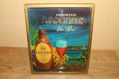 Rare Vintage 1964 Lancers Vin Rose Wine Embossed Easel Back Sign