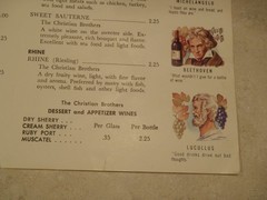 The Christian Brothers of California Wines Postcard Woodland Hotel Owen WI Vinta