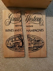 Vintage Antique Great Western New York State Wines Wine & Champagnes WOOD BOX