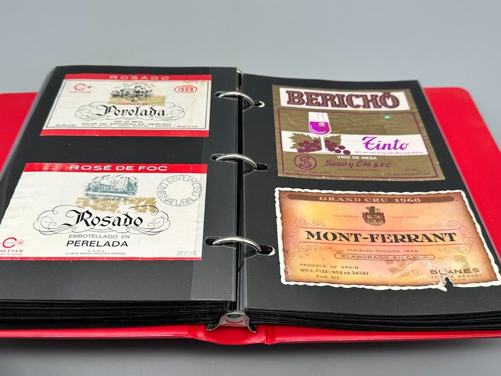 Lot of 95 Vintage Labels Sherry Wine Champagne from Spain & France 1960-70&rsquo;s!