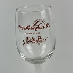 Vallejo Music Theater Pops Concert Wine Glass 1983 Vallejo California
