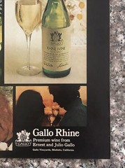1974 Ernest & Julio Gallo Rhine Wine VTG 1970s 70s PRINT AD Premium Dry Wine
