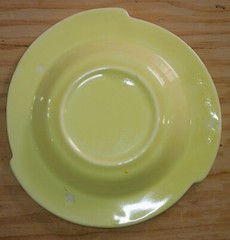 Vintage yellow Ceramic Ashtray By Hycroft China Medicine Hat