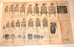 VTG 1920s GRAPE PRESS & MORE ADVERTING POSTER/CATALOG! 35×23&Prime;! 2 SIDED! PHILA PA