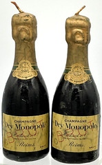 Vintage Dry Monopole Brut Champagne 5” Candles Wine Bar Man Cave Promo Advertise