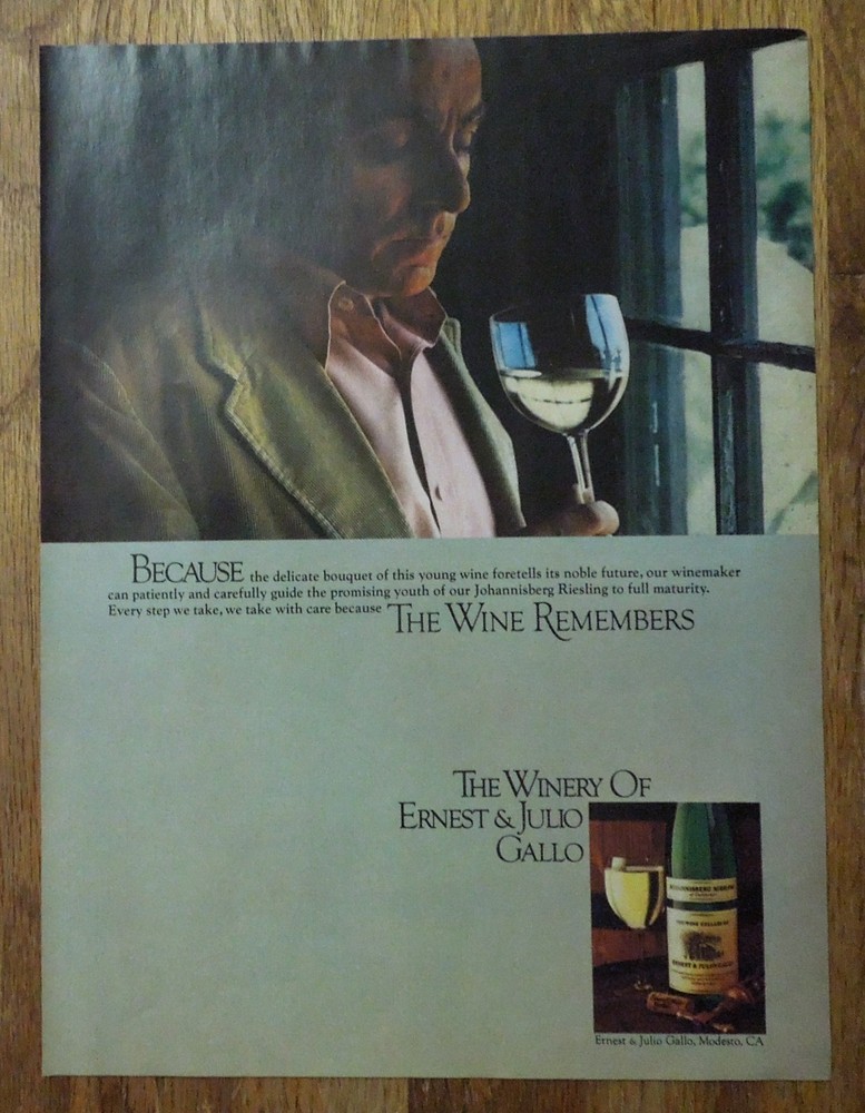 1978 The Winery of ERNEST & JULIO GALLO Magazine Ad – The Wine Remembers