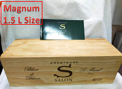 Magnum 1.5 L Size SALON 2004 (empty) Wood Box Champagne With Booklet From Japan
