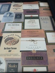 VTG 1997 24&Prime; X 20&Prime; Framed Wine Labels Reproduction