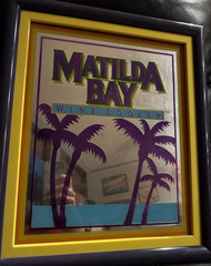 Matilda Bay Wine Cooler Mirror 16 x 19 Framed Advertising Bar Pub Framed 80s VTG