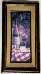 Vintage Framed Print Wall Art Bottle Of Rosemount Wine, Dining Room/Kitchen