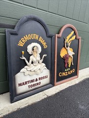 Vintage Leonetto Cappiello Martini & Rossi Torino Asti Cinzano 3D Art 23.5”x13”