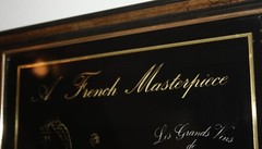 Framed Advertising French Wine Moueix Boutique Bar Picture France Black Gold