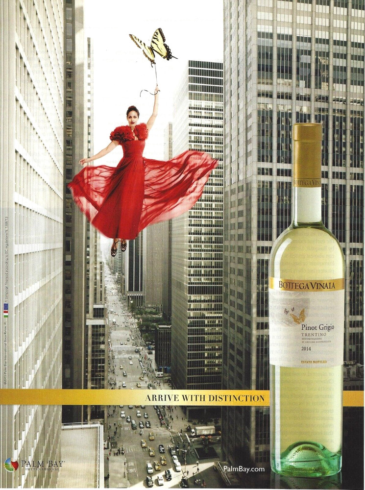 2015 Palm Bay Pinot Grigio Trentino Wine Botegga Vinaia Print Ad Advertisement