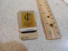 JACQUES CARDIN COGNAC VSOP SILVER PLATED MONEY CLIP/CARD GIFT LIMITED EDITION