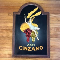Asti Cinzano by Leonetto Cappiello 3D Resin Relief – Bar Wine Grape Sign