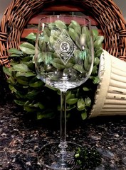 Niebaum Coppola Estate Vineyards White Diamond Series Crystal Wine Glass EXCLNT!