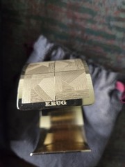 Krug Champagne Gold Cuff Bracelet And Silk Pocket Square Accessory Set