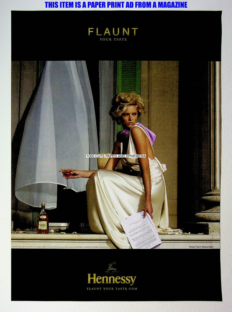 Hennessy Cognac Wine 2007 Trade Print Magazine Ad Poster ADVERT