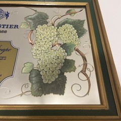 VTG B & G BARTON & GUESTIER « Fine French Wines » WOOD FRAMED MIRROR SIGN 20.5×15&Prime;