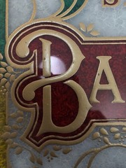 VINTAGE 1980’S SPUMANTE BALLATORE WINE STAINED GLASS SIGN 18.5” X 17”