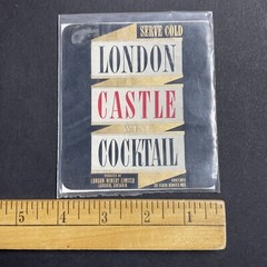 Vintage 1950s London Castle Cocktail UNUSED Paper Label London Ontario Q1953