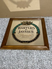 Vintage BARTLES & and JAYMES Premium Wine Cooler Logo Bar Mirror 19&Prime; x 15.5&Prime;