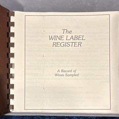 Sheaffer Eaton Textron Wine Label Register 1985 Brown Genuine Leather Original