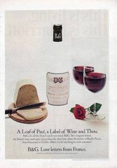 1972 B&G French Wine Vintage Bottle and Label – Loaf of Pate&rsquo; PRINT AD