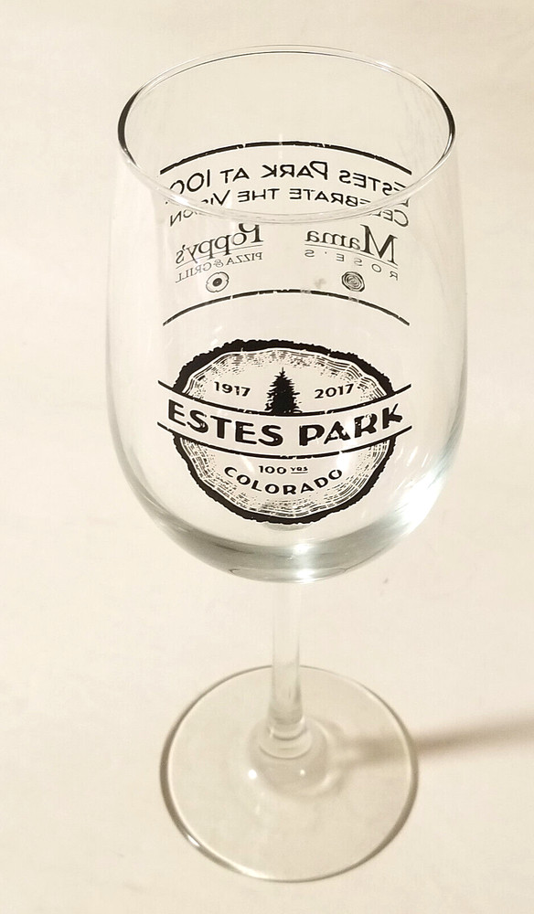 Estes Park CO at 100 – Mama Rose&rsquo;s & Poppy&rsquo;s Pizza / Grill: Wine Glass – 9&Prime; Tall