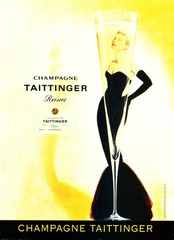 TAITTINGER CHAMPAGNE AD #1 RARE 1995 OUT OF PRINT