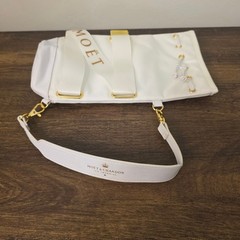 Moet Chandon Champagne Ice Bucket Bag White Insulated Drawstring Party Cooler